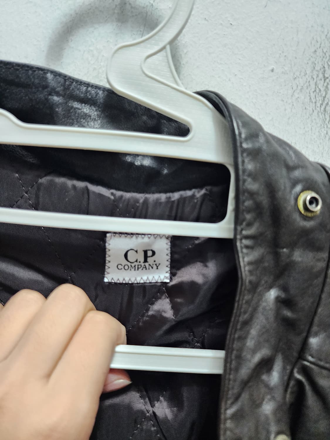 CP컴퍼니 손목로고 램스킨 레더 싱글 자켓 상품이미지6
