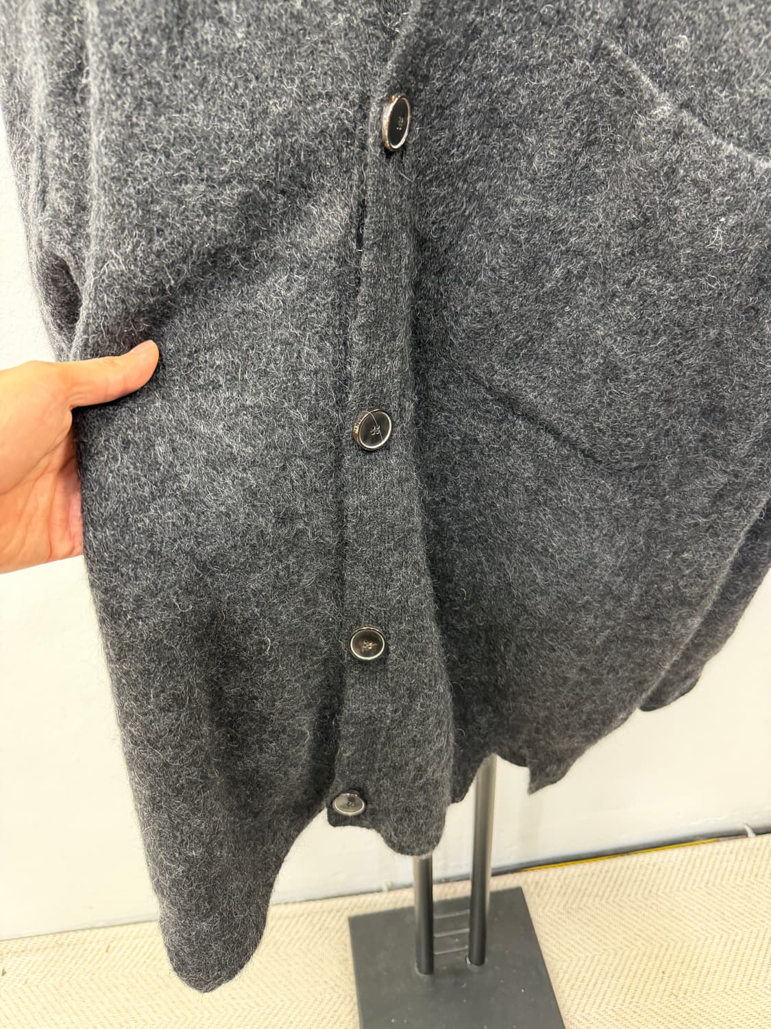정품) 시스템옴므 한섬 오버사이즈 모헤어 가디건 100 상품이미지4