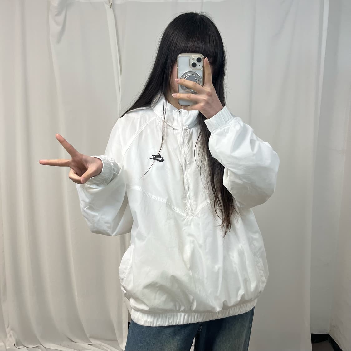 Nike White Anorak Windbreaker 상품이미지2