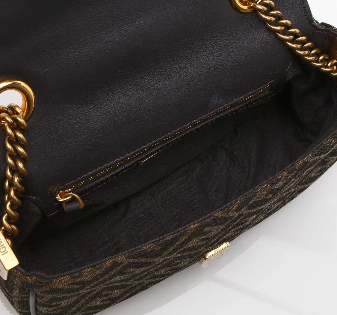 [S급] 펜디 바게트 FF 자카드 패브릭 미디 브라운 판매합니다!!! 상품이미지5