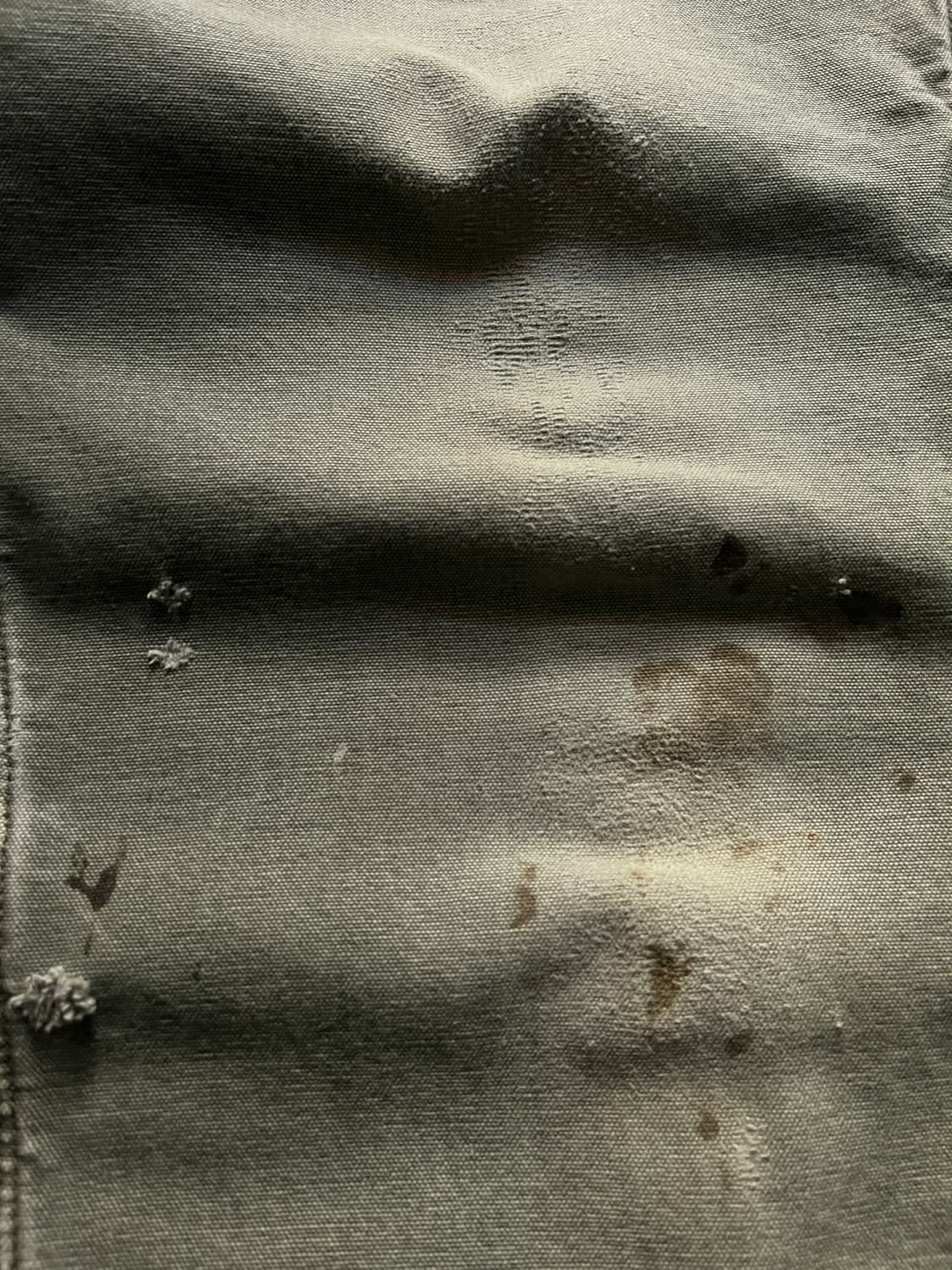 [36]칼하트 USA 체크라이닝 모스그린 데미지드 싱글니 워크팬츠 M12 상품이미지5