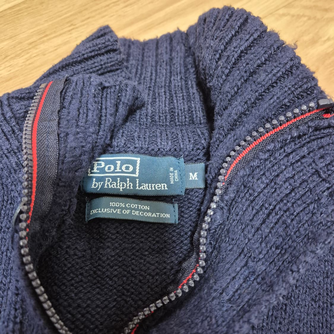 폴로 랄프 로렌 성조기 하프집업 니트 (네이비/M/실측100~105) 상품이미지4