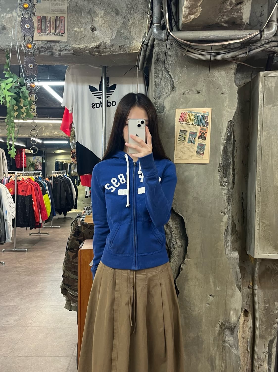 아베크롬비 후드집업 블루 XS #csz1672 상품이미지2