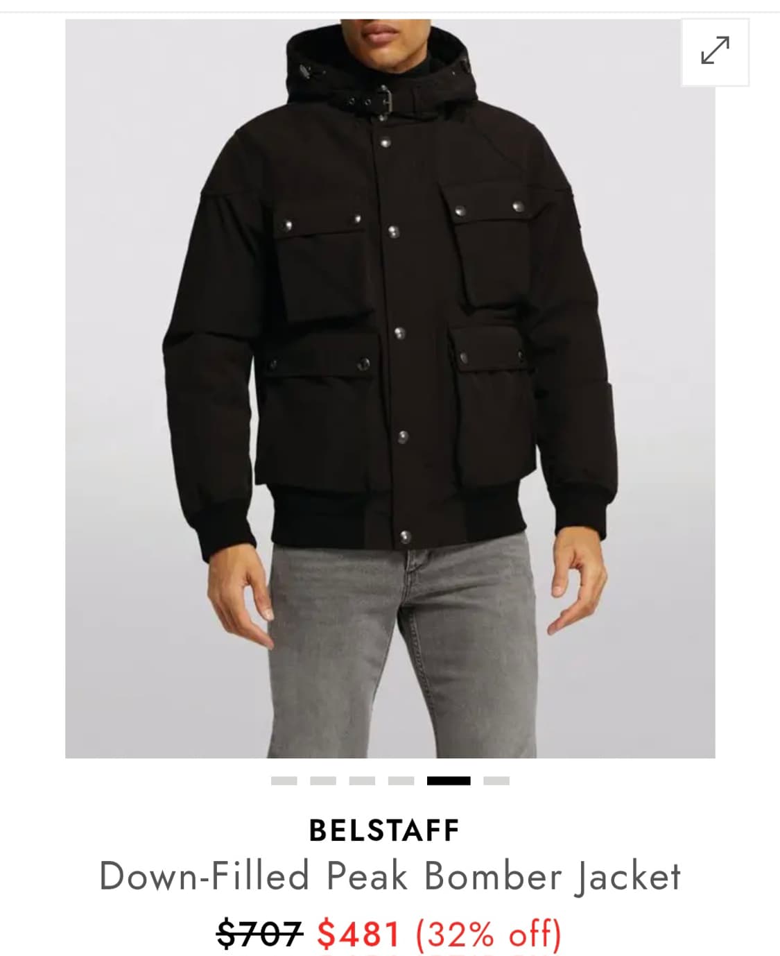 (21년) 벨스타프 피크 자켓 다운 750필 점퍼 36 상품이미지1