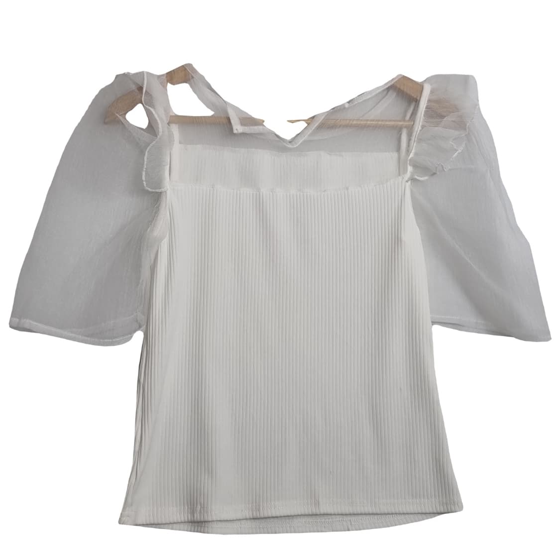 GRL 화이트 레이스 모리걸 블라우스 [M]  상품이미지2