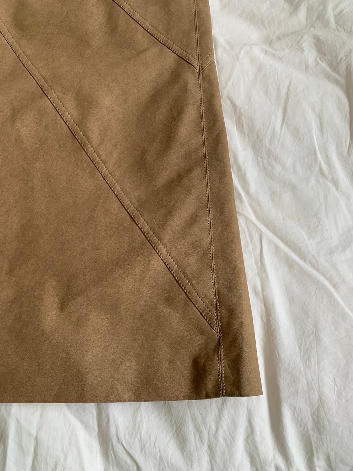 카멜 스웨이드 스커트 상품이미지4