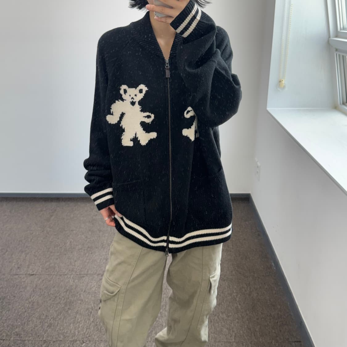 Top ten Grateful Dead 탑텐X그레이트풀니트 집업 가디건  상품이미지1