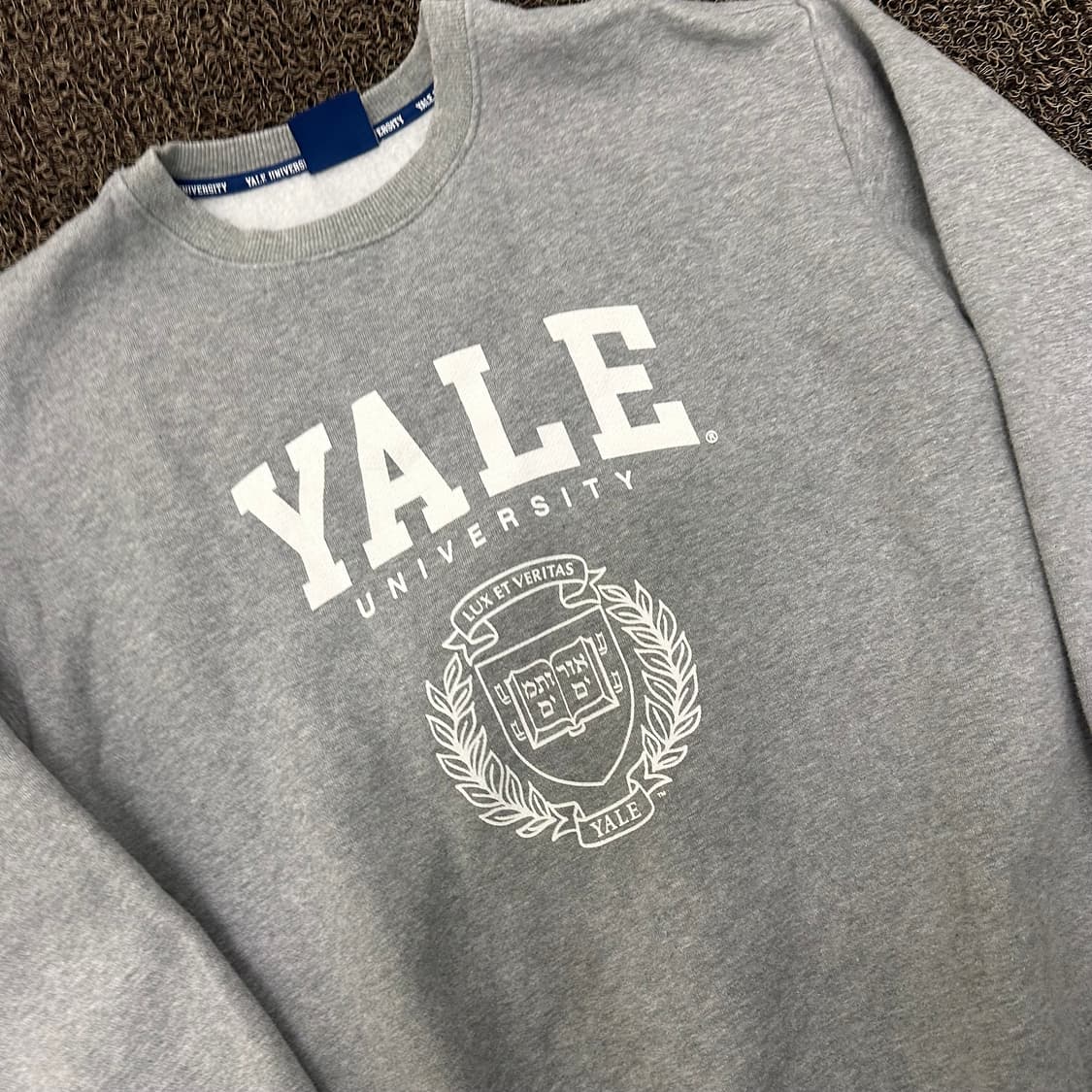 YALE 예일 여성 기모 맨투맨 그레이 신장 160 상품이미지2