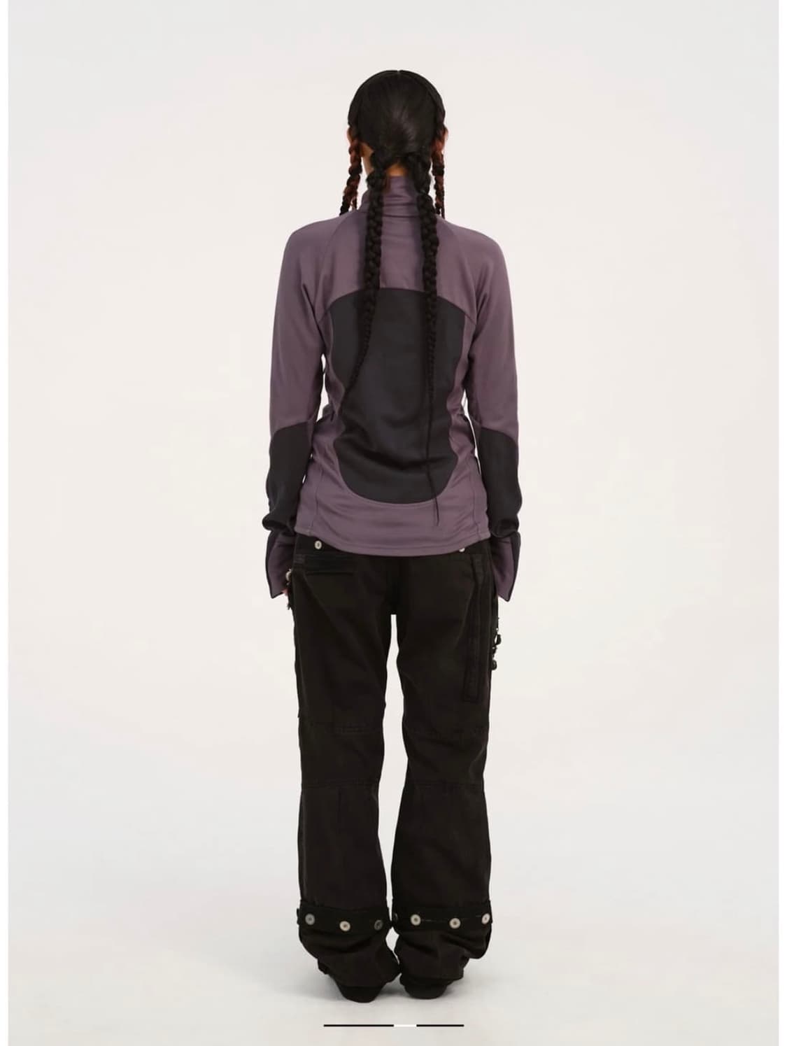 Mock neck top ash purple 상품이미지3