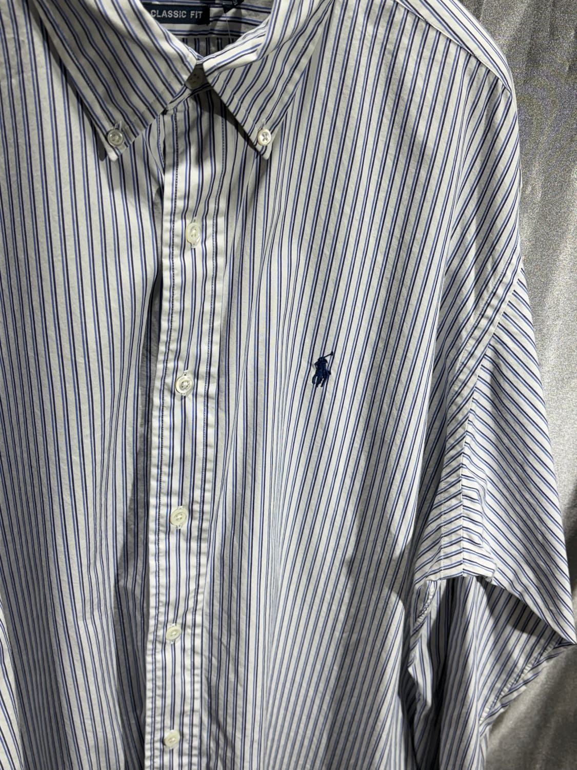 L 폴로랄프로렌 클래식핏 블루포니 스트라이프 셔츠 상품이미지4