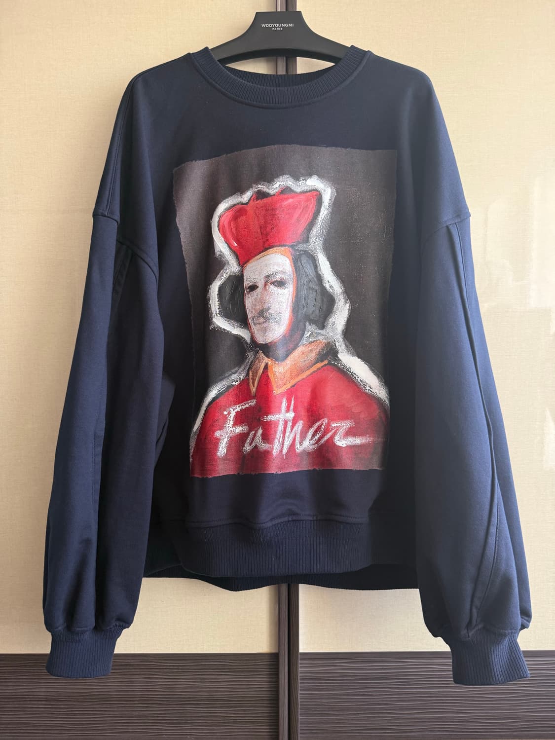 송지오 오버핏 맨투맨 네이비 상품이미지1