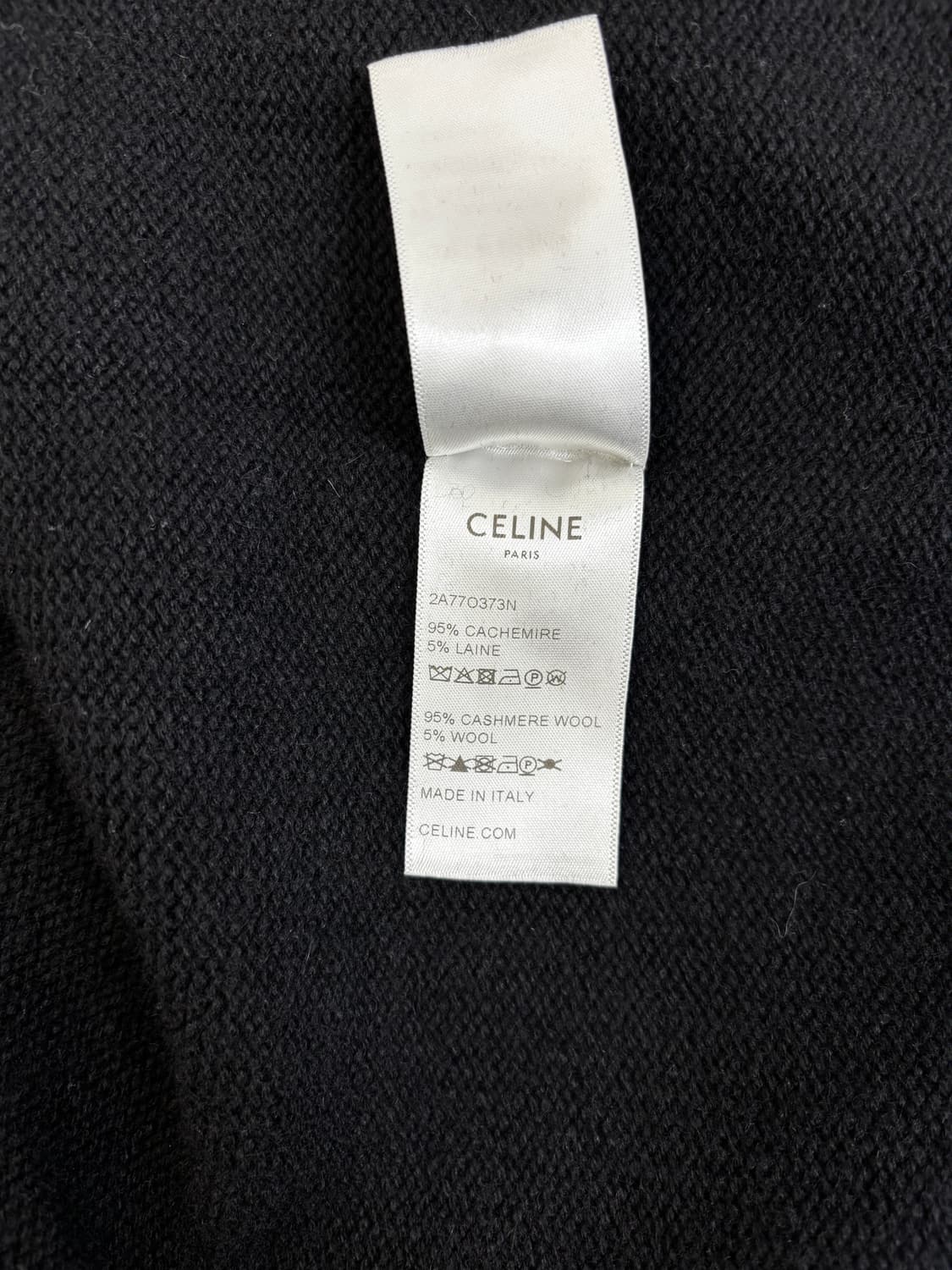 셀린느 캐시미어 후드집업 블랙 L 상품이미지6