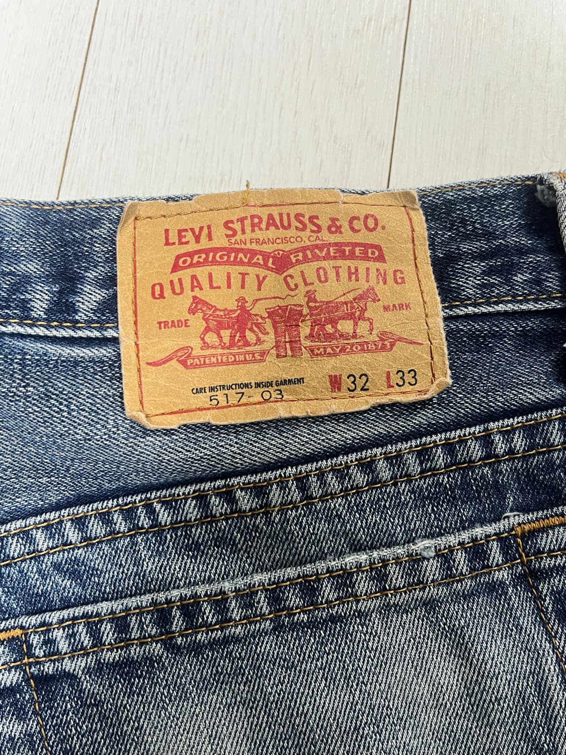 리바이스 517 빈티지 워싱 데님 팬츠(28~30) 상품이미지7