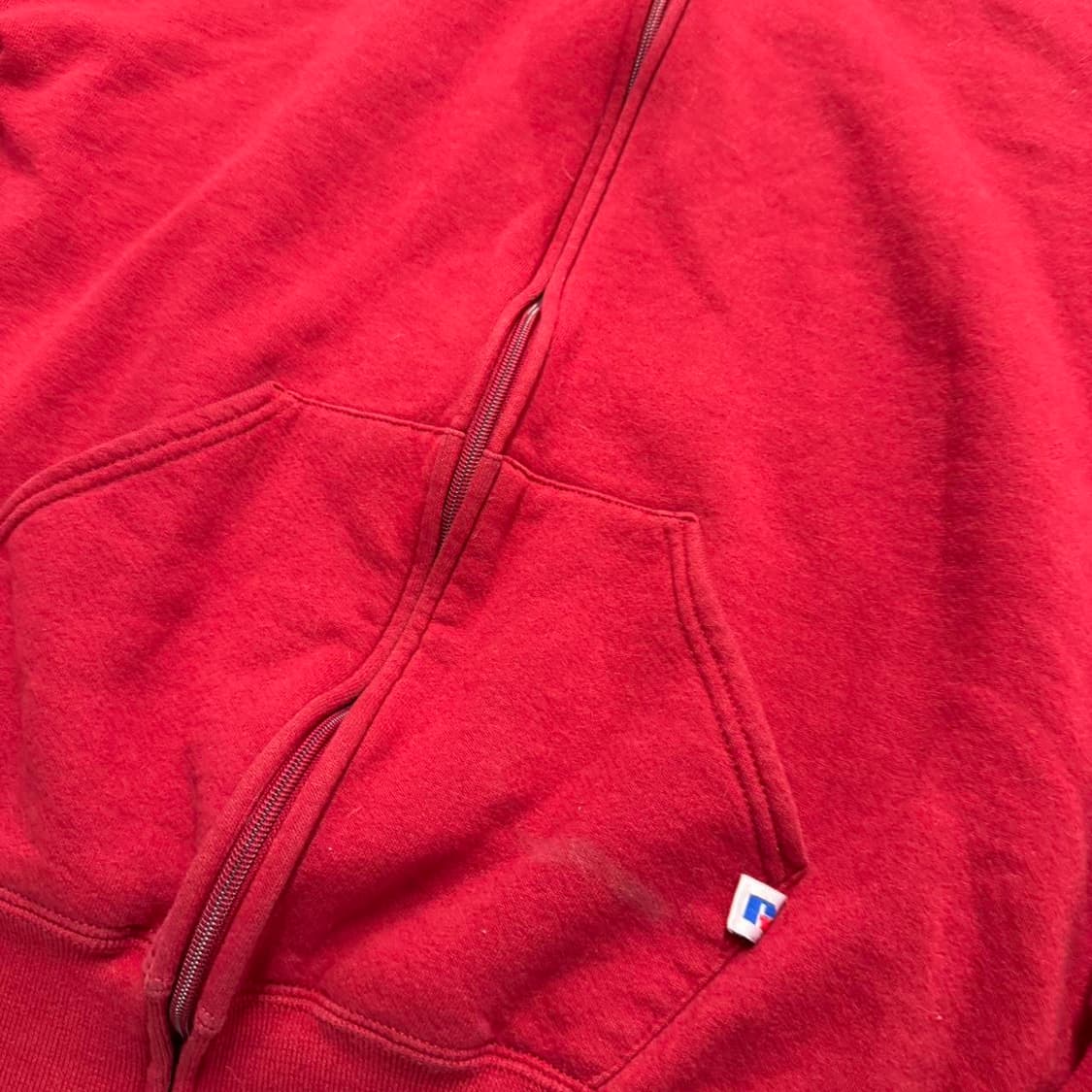 90s 러셀 애슬레틱 후드집업 레드 상품이미지4