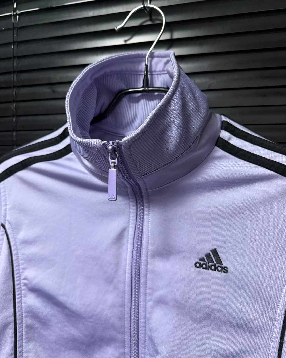 아디다스 연 보라 블랙 져지 트랙탑 집업 S 90 자켓 삼선 요가 런닝 상품이미지5