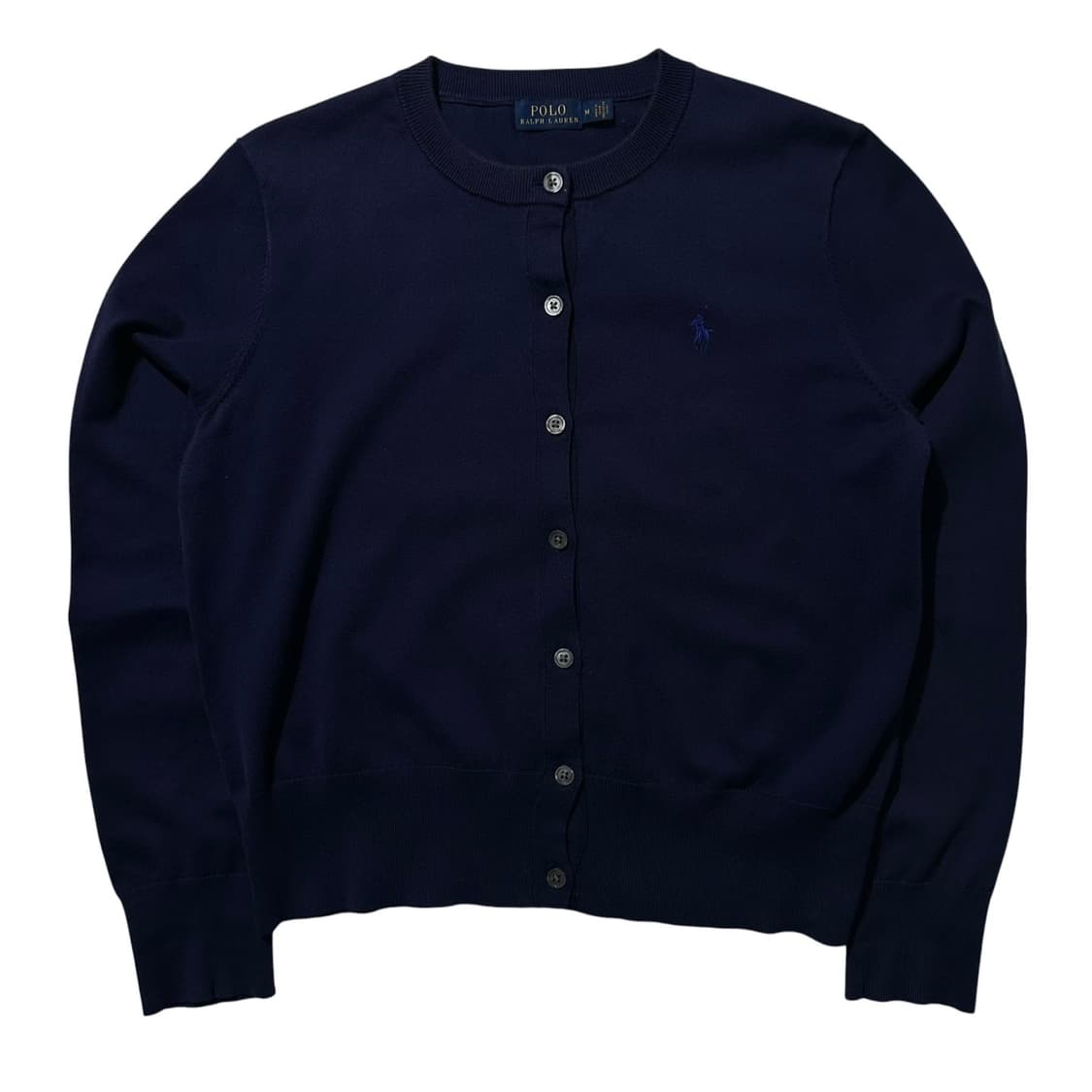 폴로 랄프로렌 라운드넥 니트 가디건 네이비 상품이미지1