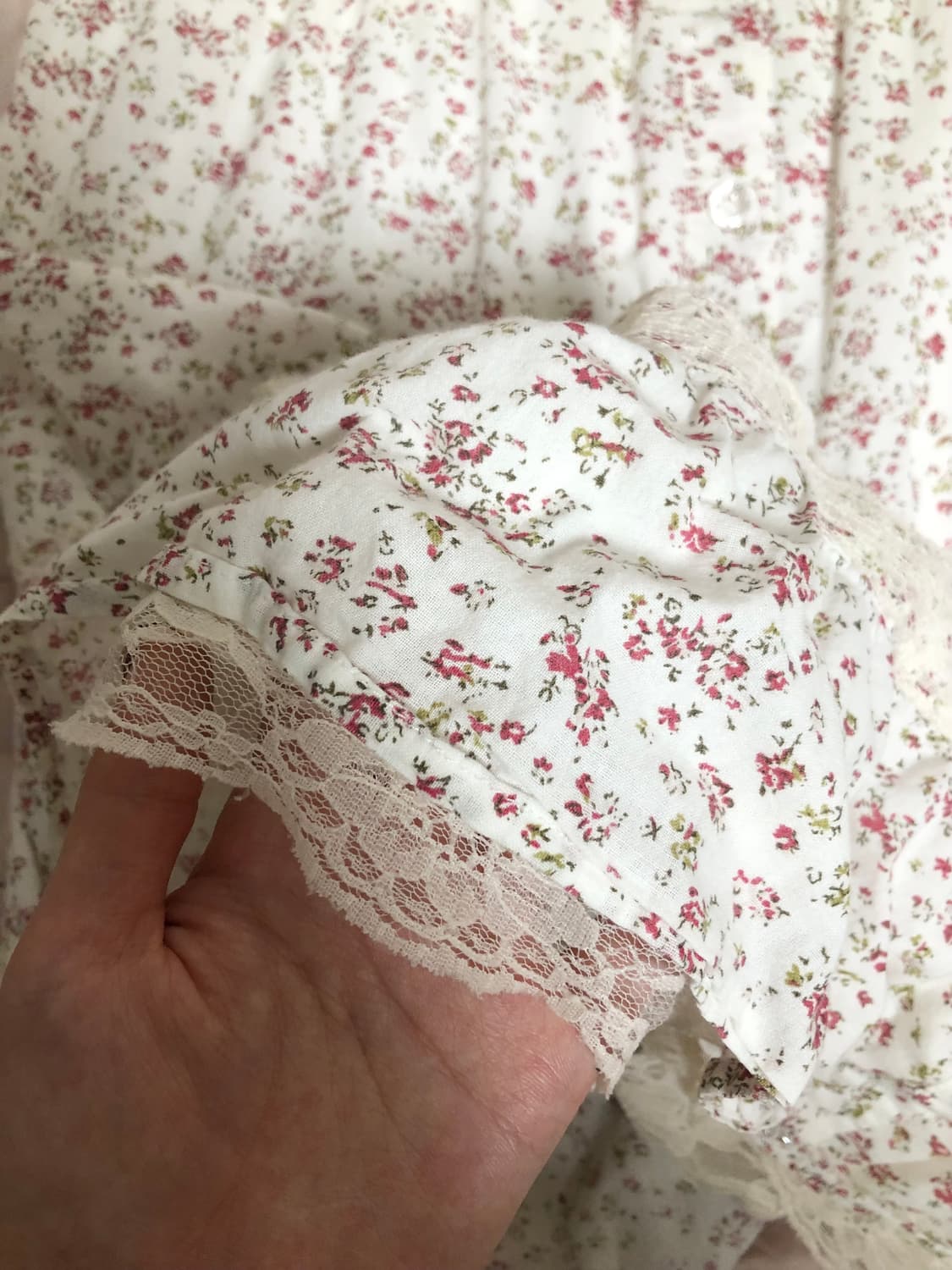 모리 잔꽃 플로럴 슬리브리스 원피스 로사체리 레스트로즈 상품이미지2