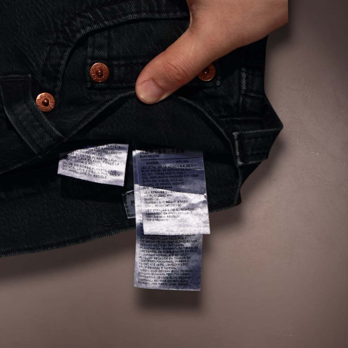 리바이스 505 흑청 데님팬츠 상품이미지4