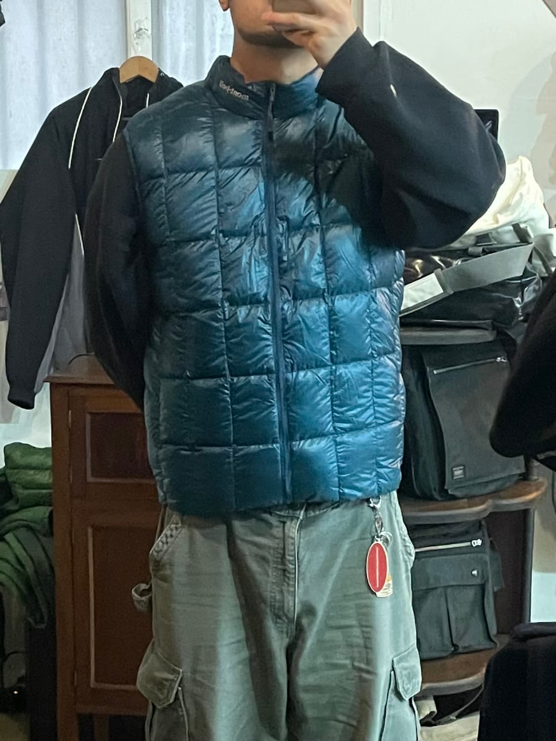 몽벨 재팬 구스다운 경량패딩조끼 L 상품이미지3