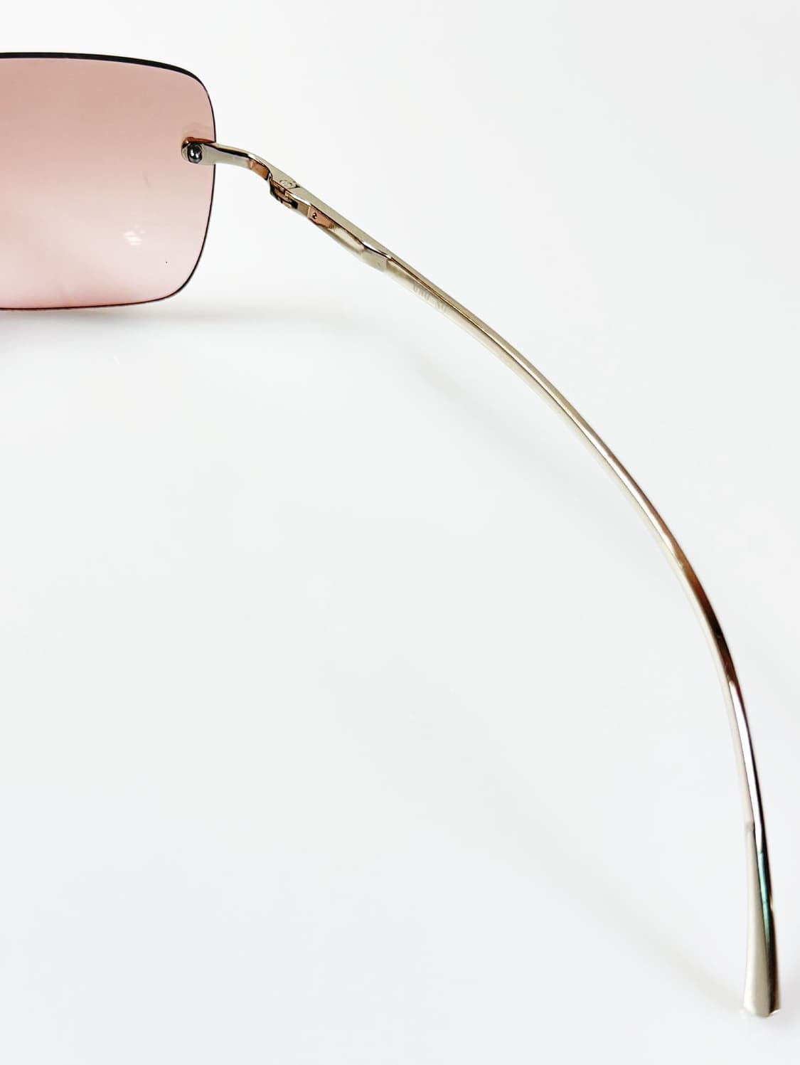 90s UNOSOLEIL 무테 스퀘어 틴트 빈티지 선글라스 상품이미지6