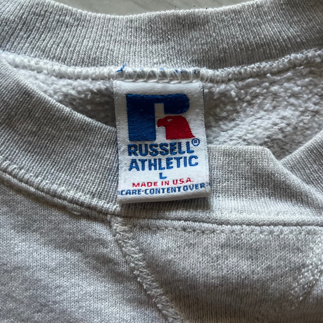 [L] USA Russell 러셀 스웻 맨투맨 그레이 상품이미지2