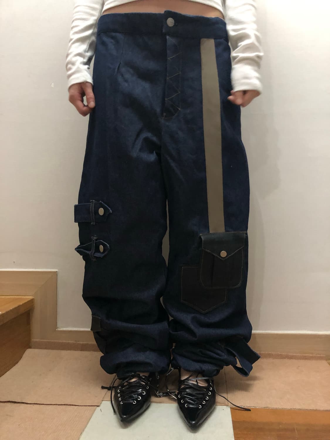 빈티지 아방가르드 데님 팬츠 상품이미지1