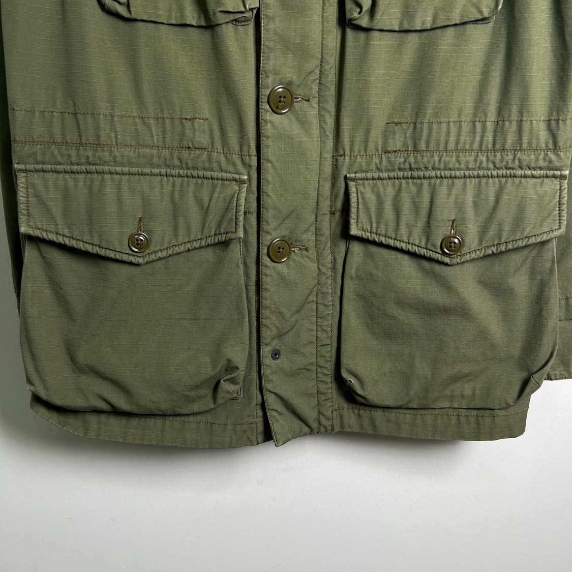 폴로 랄프로렌 진스 카키 멀티 포켓 스컬 패치 M-43 야상 자켓 M 상품이미지5