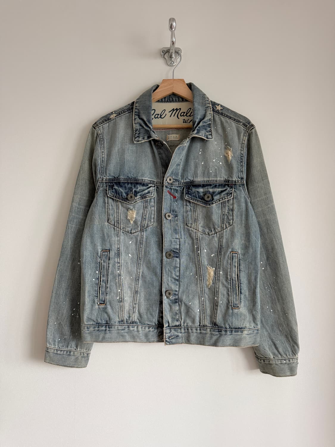 Pre owned 성조기 데님 자켓(뒷판 성조기 프린트) 상품이미지1