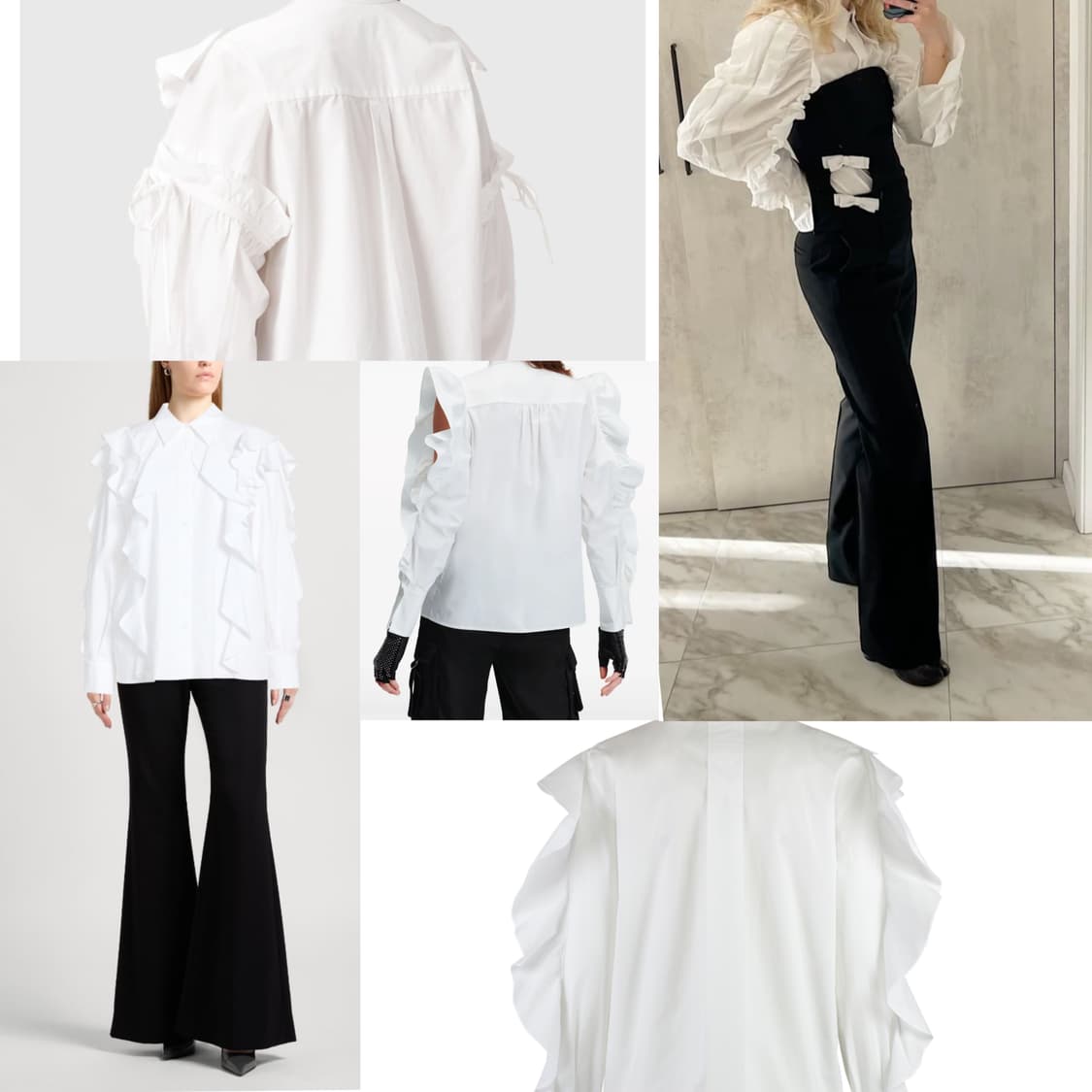 Ange Charme 티어드 러플 블라우스 상품이미지2