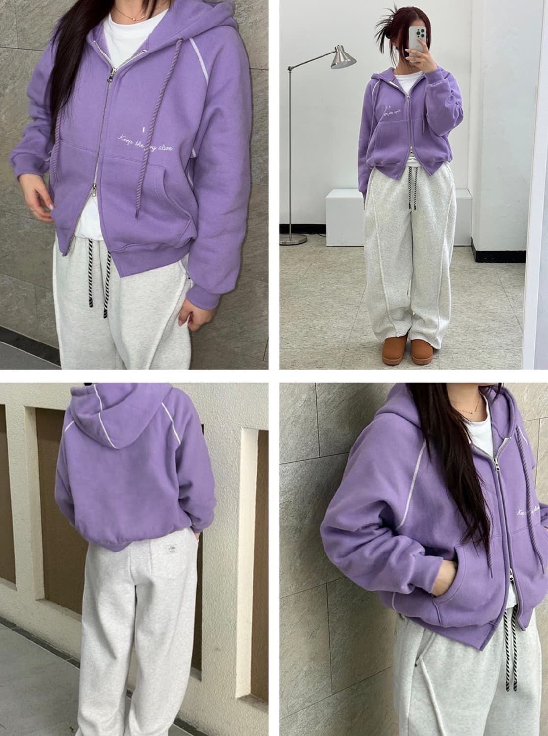 [새상품/바켄] 무신사 바켄 기모 코튼 후드집업 W 상품이미지8