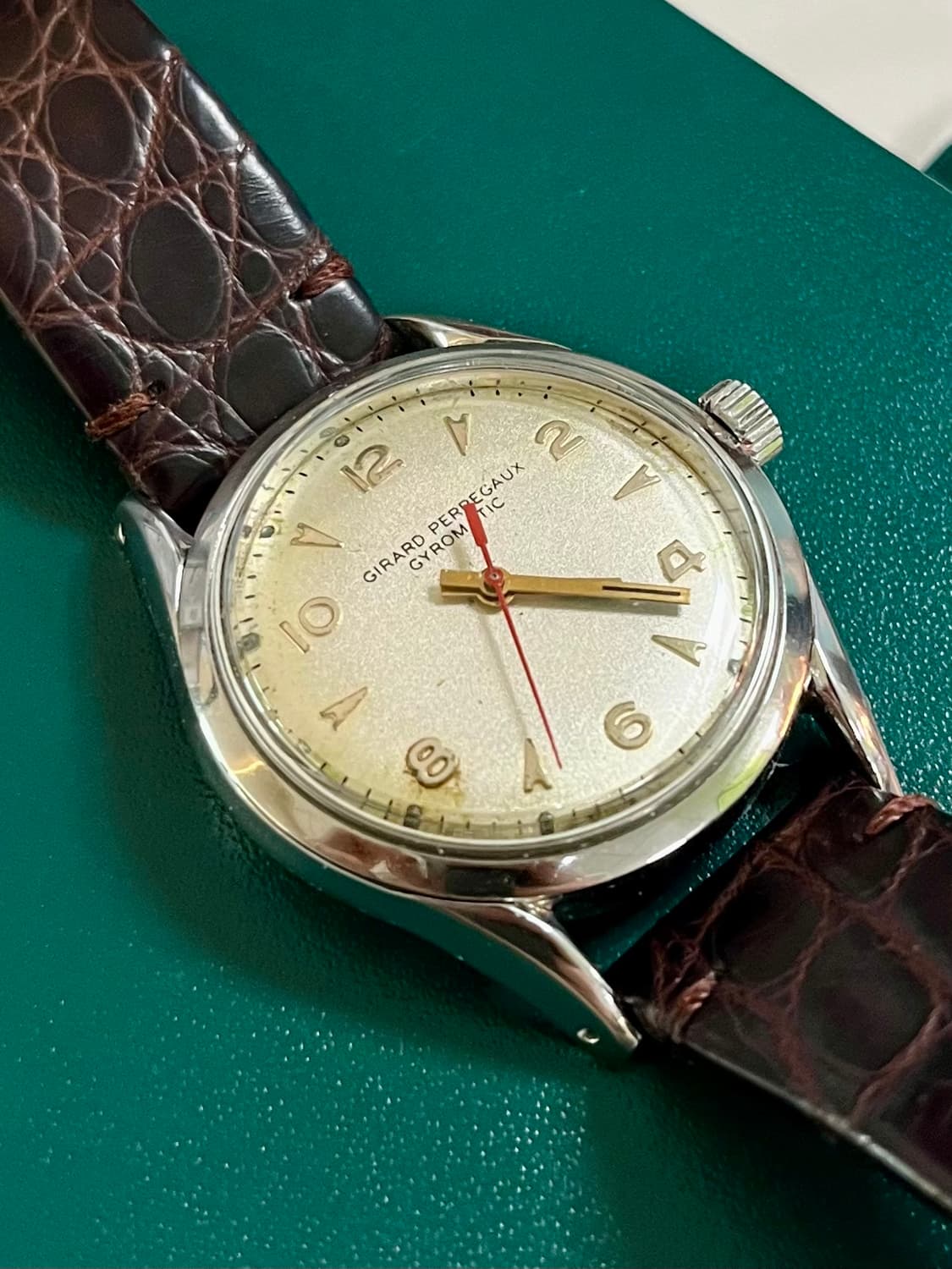 극레어) 50,60s 지라드 페르고 Gyromatic 빈티지 시계 상품이미지4