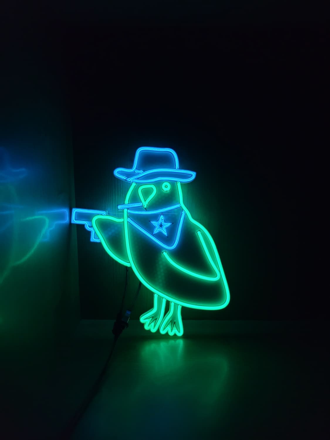네온사인 앵무새 카우보이2 led 램프 조명 무드등 상품이미지5