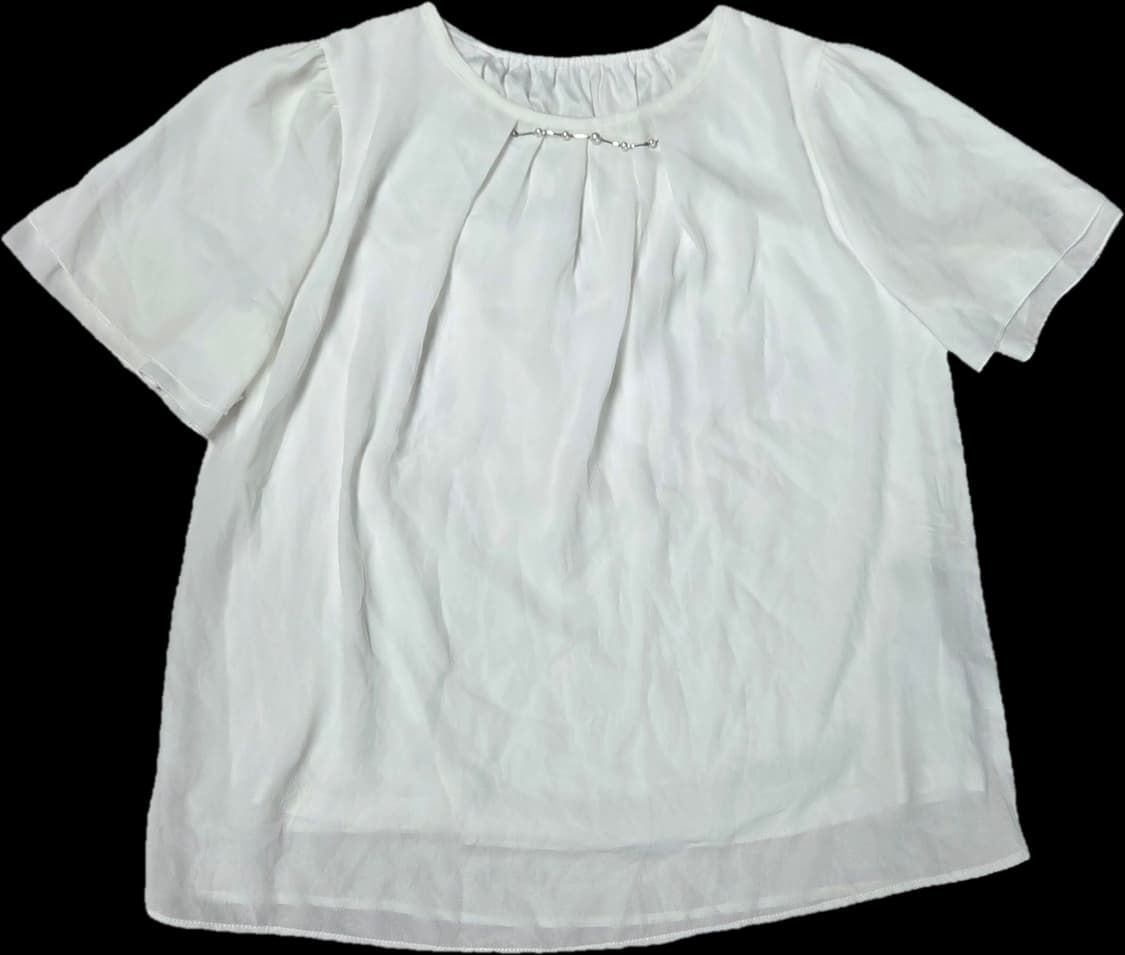 화이트쉬폰 블라우스 상품이미지1