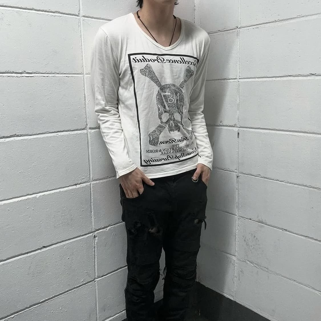 Roen skull printing sleeve 상품이미지3