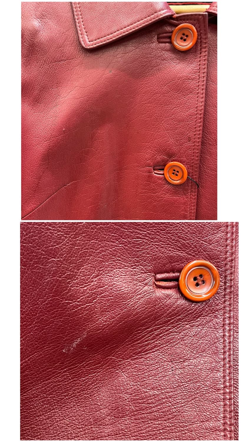 빈티지 양가죽 레더 자켓 레드 #csz3595 상품이미지5