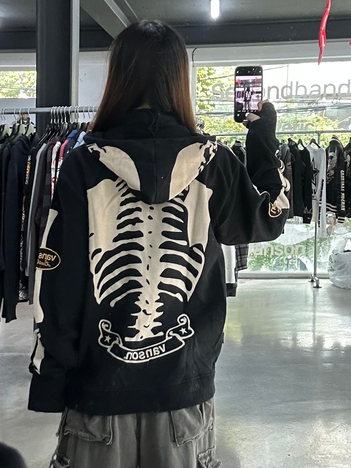 벤슨 스켈레톤 넥 핸드 워머 후드집업자켓 상품이미지5