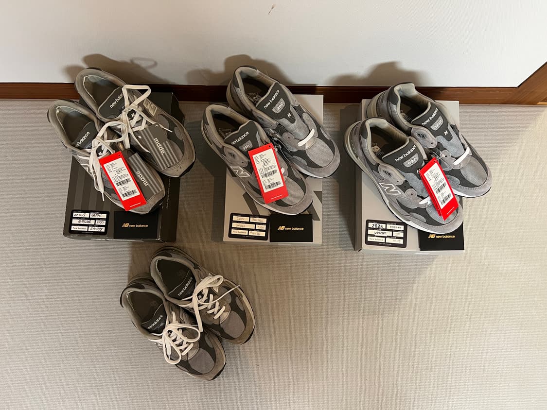 [새제품 2 + 중고 2] 뉴발란스 코리아 992 그레이 270 상품이미지2