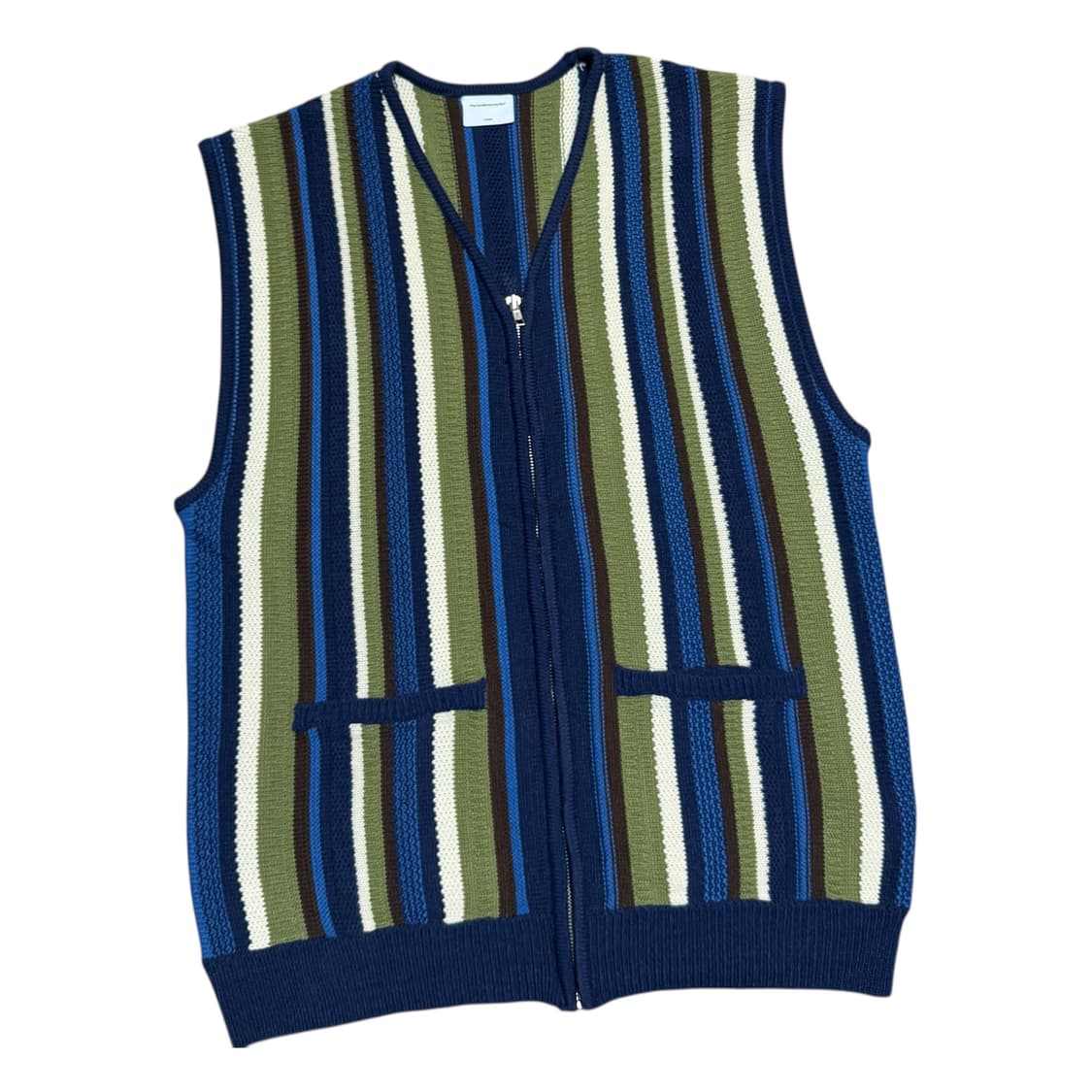 캑터스도넛마켓 버티컬 스트라이프 니트 베스트 조끼 L 상품이미지2