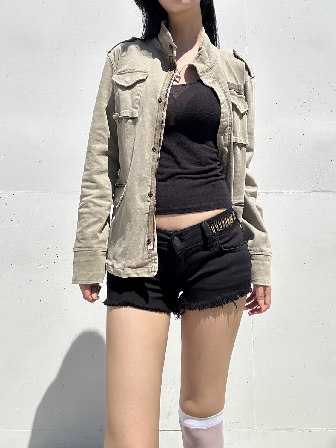 Military pocket jacket / khaki 상품이미지5