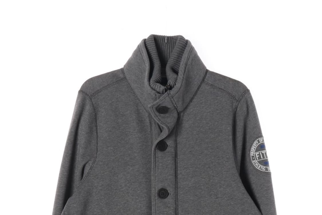 아베크롬비 헤비 코튼 숄카라 버튼 가디건 L 상품이미지4