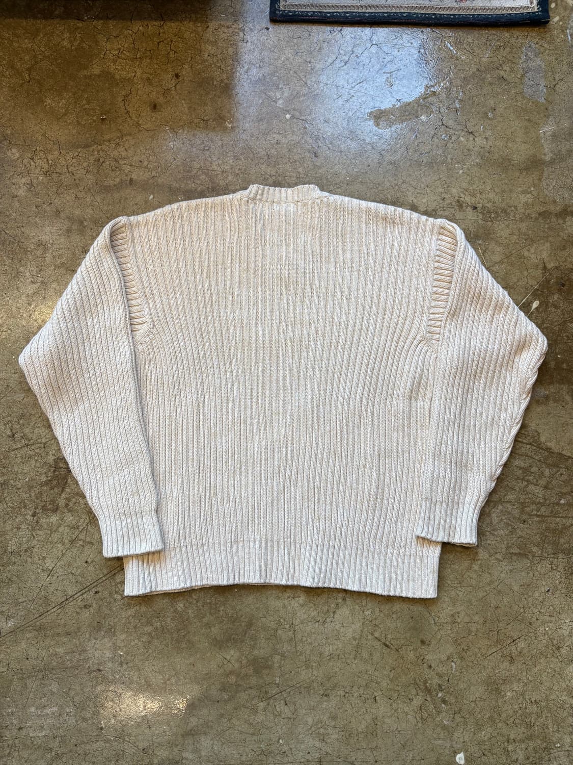 90s Jcrew 헤비 코튼 브이넥 니트 상품이미지5