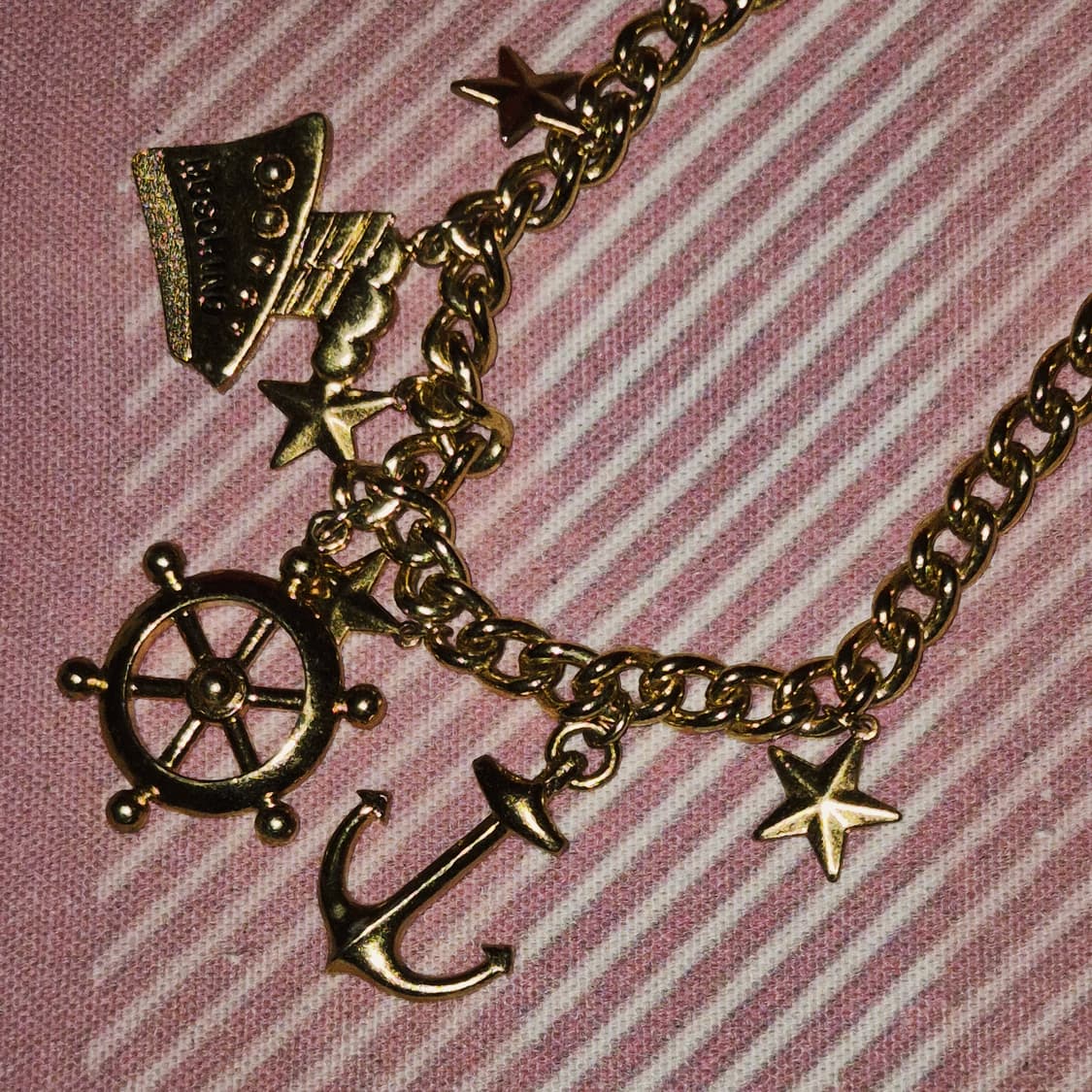 80s 모스키노 빈티지 마린 앵커 볼드 초커 상품이미지8