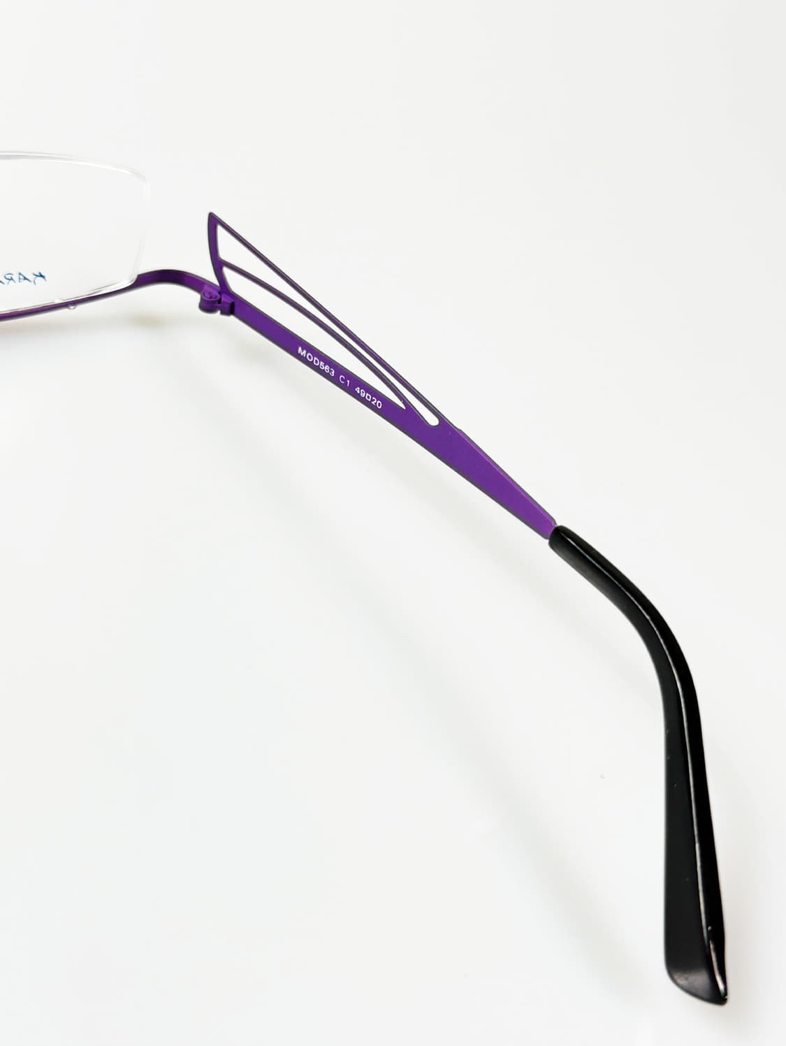 90s KARAYOKKO 와이드 스퀘어 언더림 빈티지 안경 상품이미지6