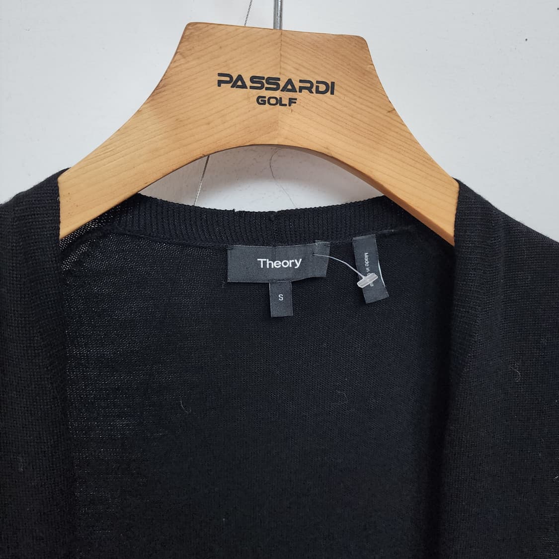 띠어리 블랙 롱 조끼 가디건 상품이미지2