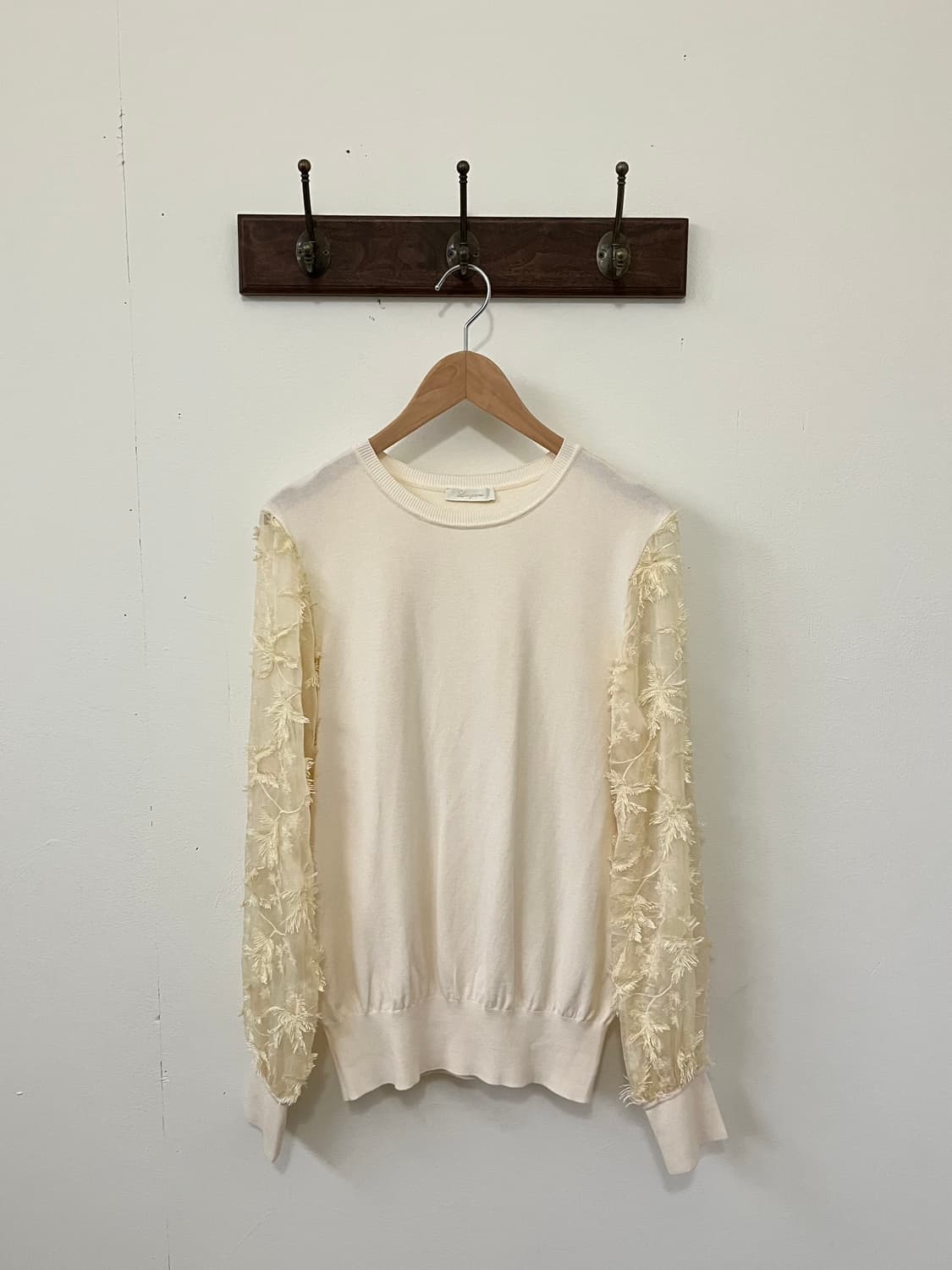 Loungedress 플라워 시스루 스웨터 상품이미지3
