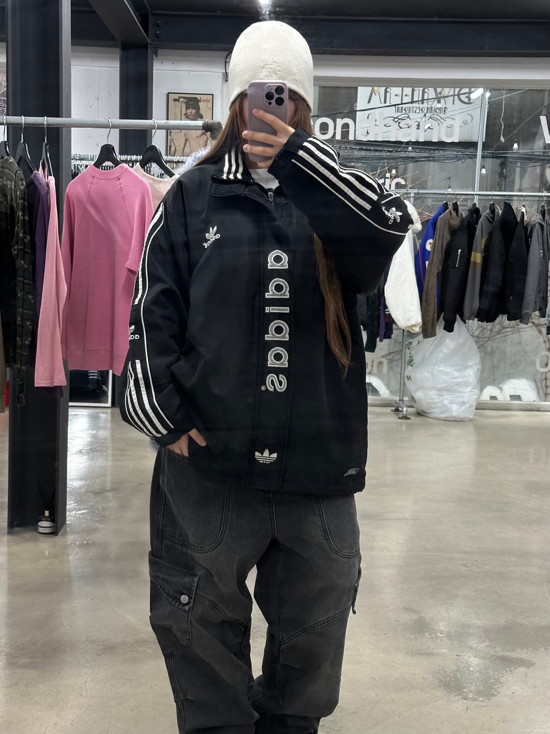 아디다스 90s 올드스쿨 파이어버드빅로고 트랙 누빔점퍼 상품이미지4