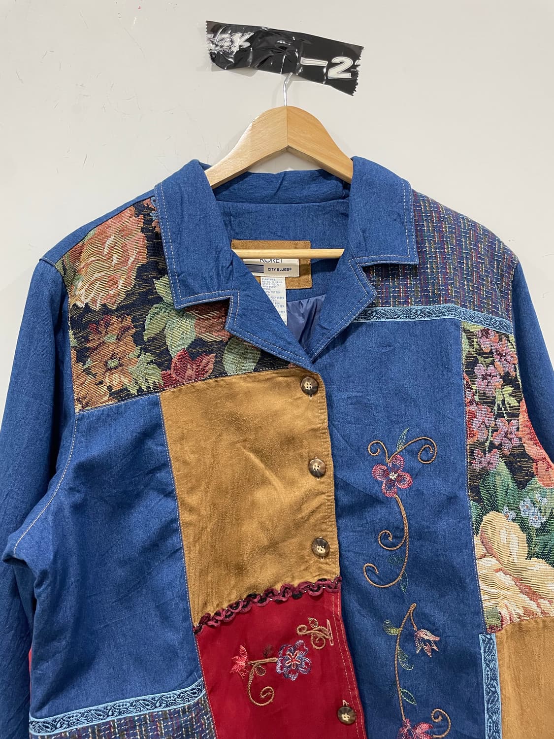 90s Koret City Blues 에스닉 패치워크 자켓 상품이미지6