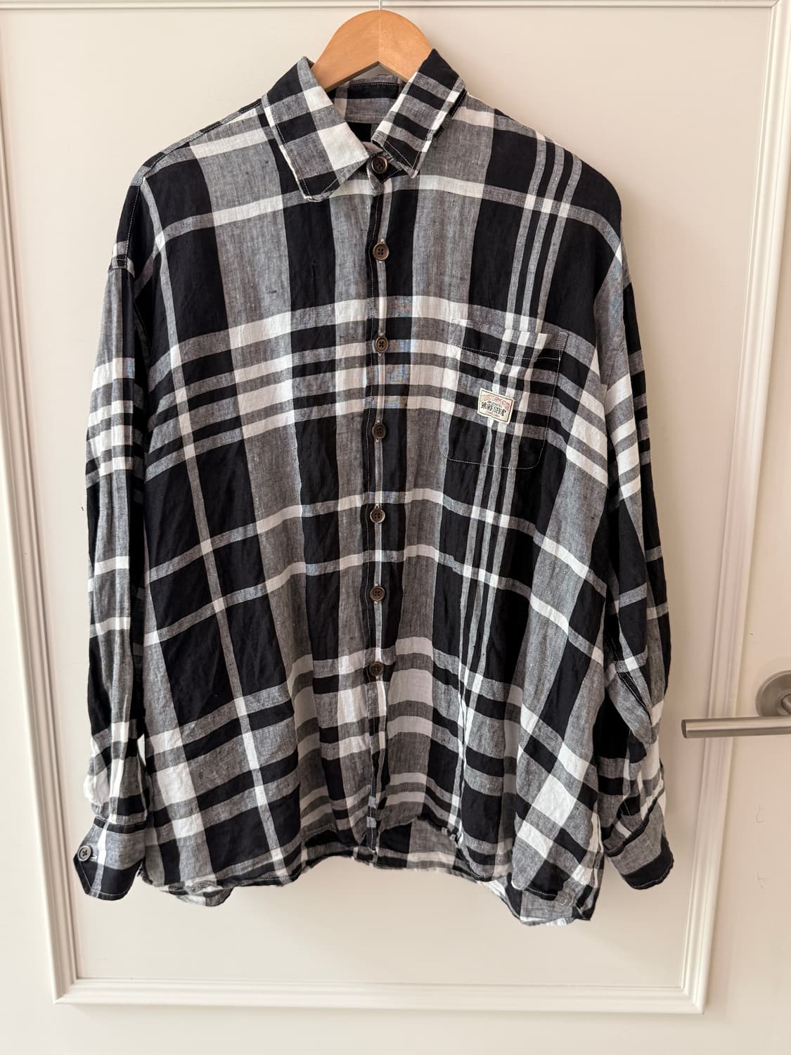 스투시 (Stussy) 아워레가시 워크샵 보로우드 셔츠 볼드체크린넨 상품이미지1