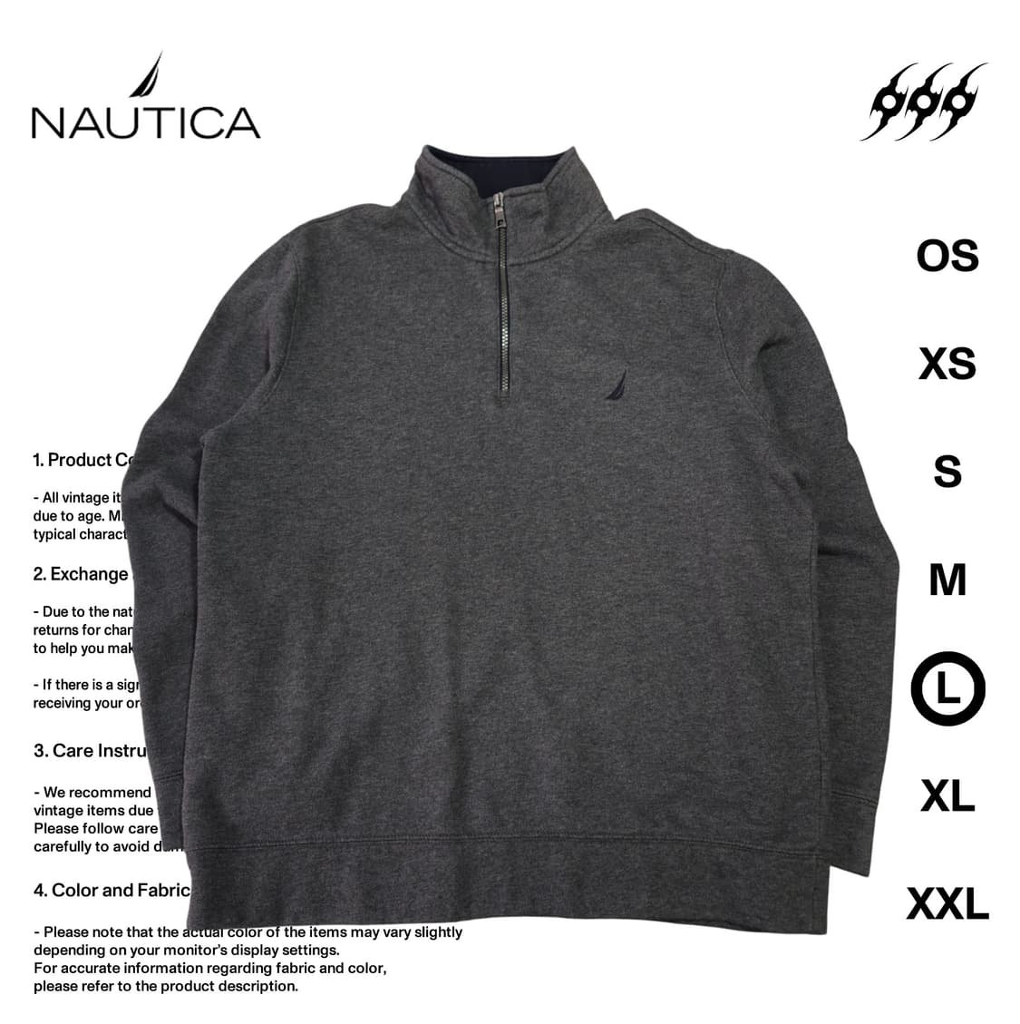 노티카 아노락 L사이즈 하프집업 상품이미지1