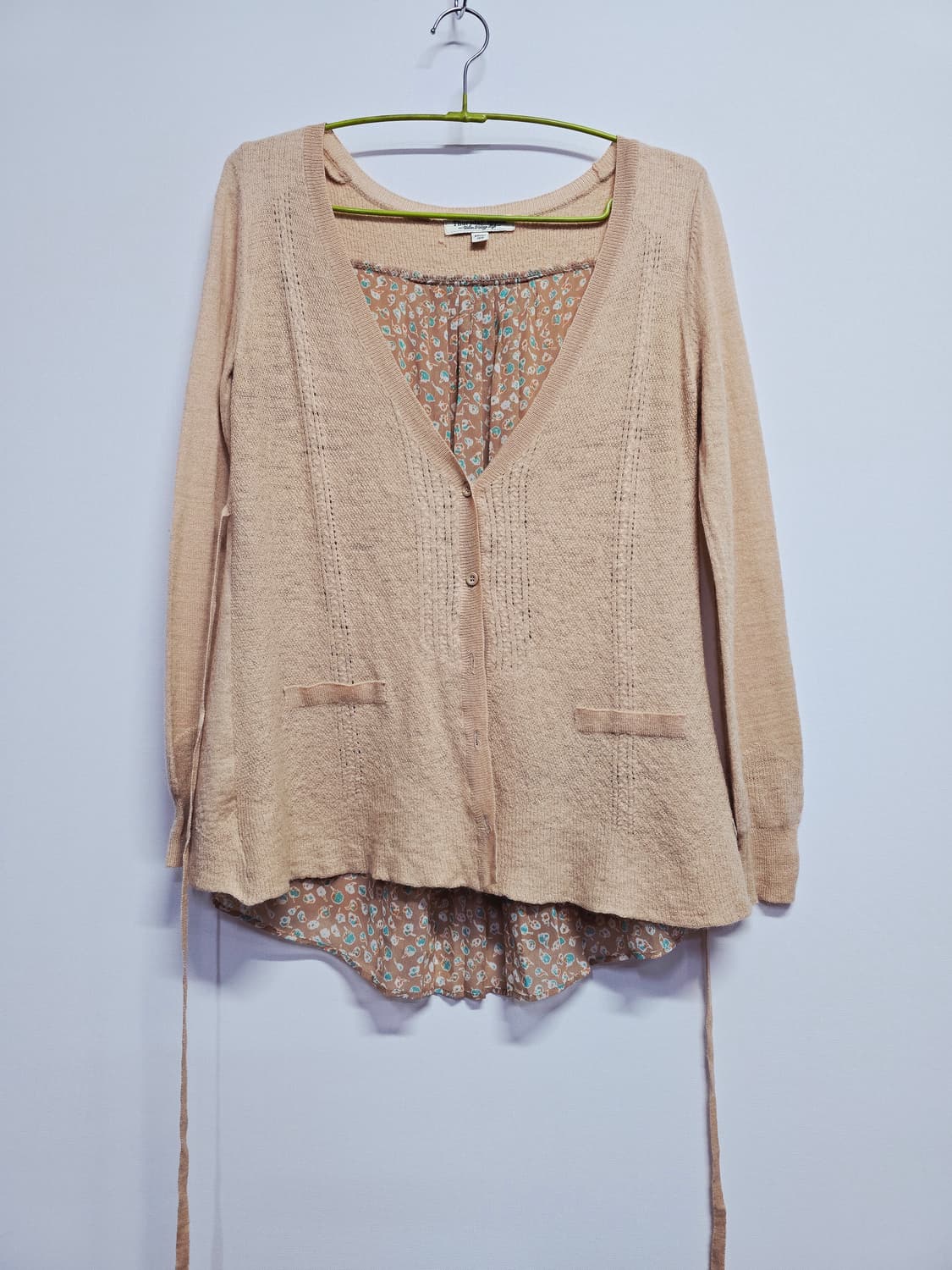 thursdayisland 베이지색 레이어드 니트 가디건85 상품이미지1